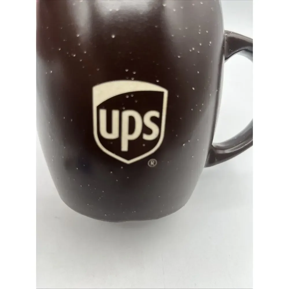UPS UNITED PARCEL SERVICE Postal Service Logo Brown/Yellow Coffee Rare Shape